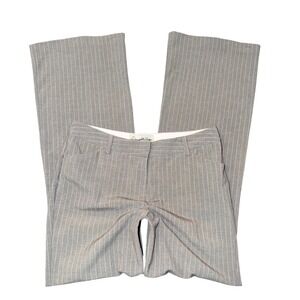 Star City Pinstripe Trouser Pants Womens 5 Grey Good Wide Leg Y2K Office Siren